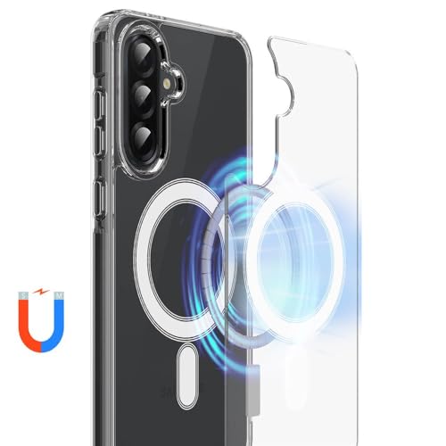 Image of SHINESTAR Shockproof Ultra-Hybrid Back Cover for Samsung Galaxy A26 5G | Crystal Clear Slim Transparent Case | Stylish Design | Compatible Only with Magnetic Accessories - Clear