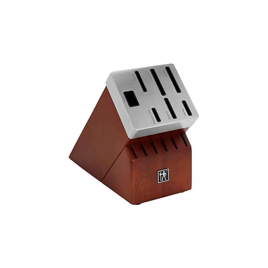 HENCKELS-Solution-Knife-Block-Set-14-pc-Brown HENCKELS Solution Razor-Sharp 14-pc Self Sharpening Knife Block Set, Chef Knife, Bread Knife, Steak Knife, German Engineered Informed by 100+ Years of Mastery