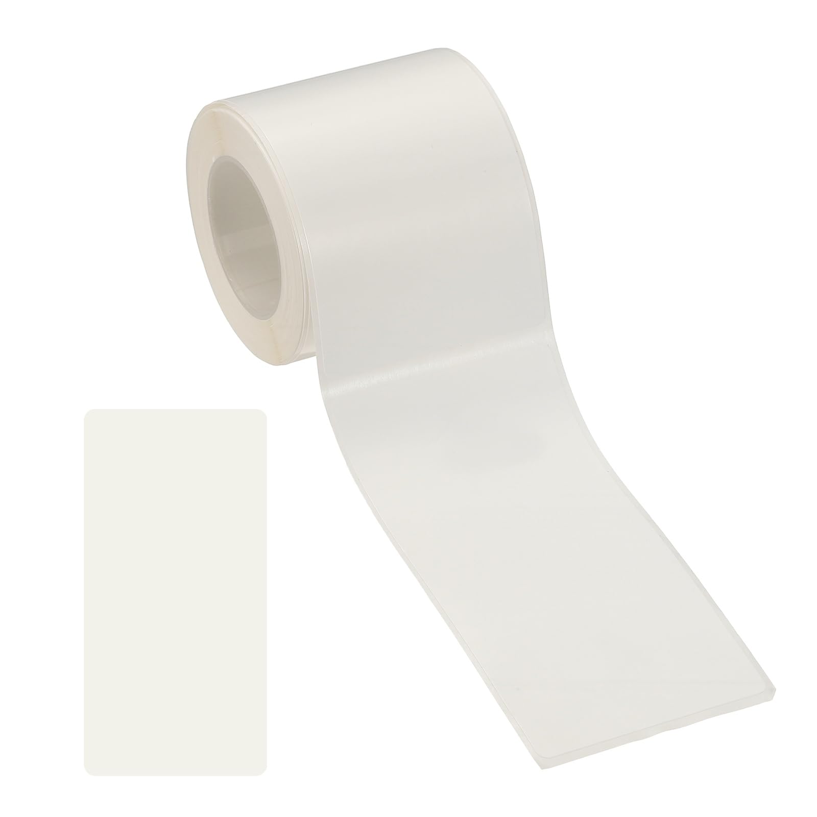 PATIKIL 80 Pcs Thermal Labels, 1.6x3.1 Square Thermal Printer Labels Stickers Self Adhesive Tags Paper 1 Roll Small Waterproof for Printer Small Business Name Tag Barcode, White — image 1