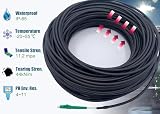 Elfcam® - 60m kabel światłowodowy do Zastosowań Zewnętrznych, LC/APC do LC/APC OS2 Simplex, Jednomodowy, średnica Kabla 5,0 mm, 60 Metrów