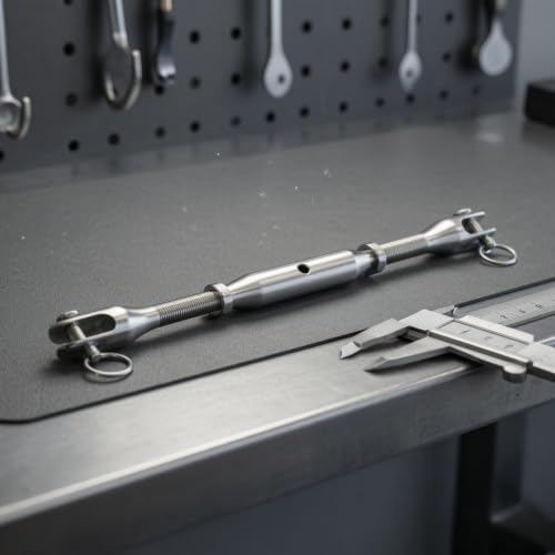 Tensor de Quijada con Ojal para Cable, Ajustador de Tensión con Rosca Lisa, Conector Desmontable de Hardware para Exterior miniatura 3