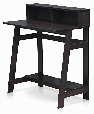 Furinno Simplistic A Frame Computer Desk, Study Desk, Writing Desk, Dark Walnut