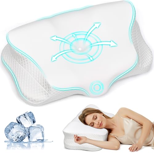 Ehomfory Oreiller Ergonomique Cervical, 2 en 1 Oreiller Memoire Forme Ergonomique à Mémoire de Forme pour Les...