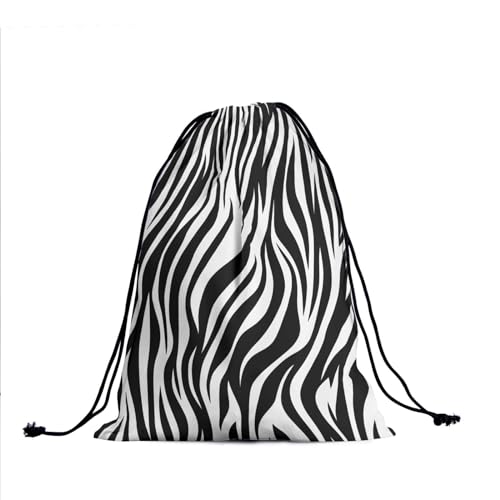 Image of Nerxy Zebra Print Gymnastics Grip Bag - White /Black Grips Animal Drawstring Storage Pouch