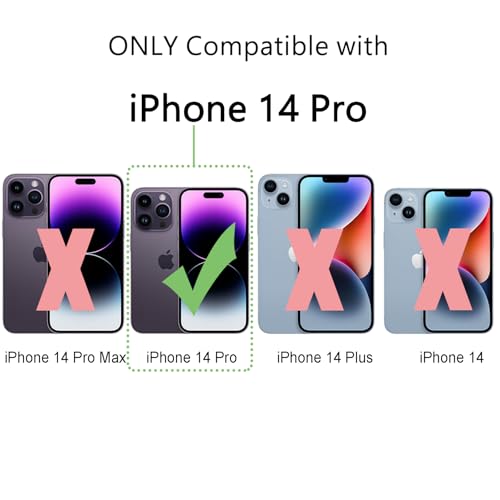 Image of FanTEK Phone Case Compatible with iPhone 14 Pro 6.1 Inch, Magnetic Case Clear Protective Bumper Hard Back Cover