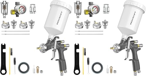 Image of InoKraft D1 LVLP Air Spray Gun Premium Kit, Easy to Use, Paint Gun for Cars & House DIY Painting, 1.3 /1.5 /1.7mm Nozzles, with Paint Sprayer Accessories (Pack of 2)