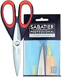 Sabatier Professional All Purpose Kitchen Scissors – Heavy Duty 22cm Stainless Steel Cooking Shears with Soft Grip Handles. Perfect for Meat, Poultry, Herbs, Vegetables & Packaging. Dishwasher Safe