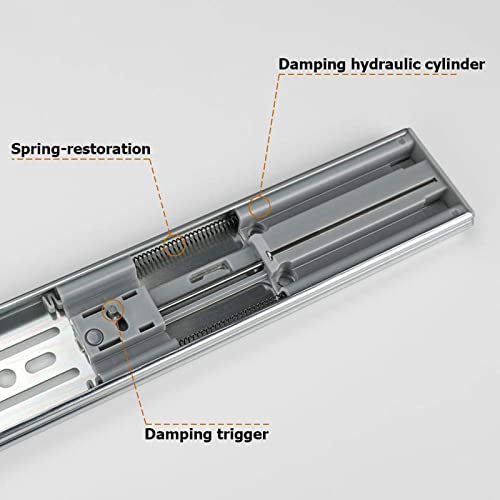 Image of LONTAN 1 Pair Soft Close Drawer Slides 14 Inch Heavy Duty Cabinet Rails