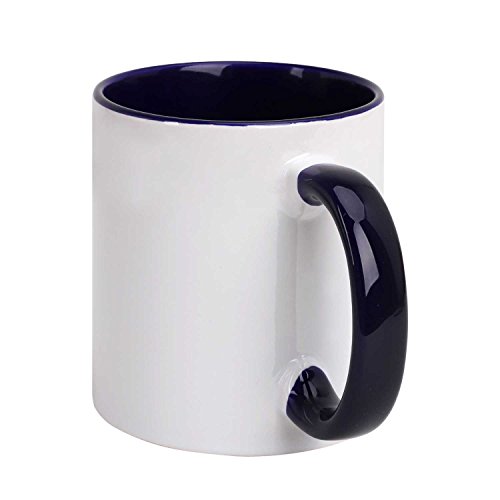 Personalized Coffee Mugs With Photo/Text/Logo Diy Print Ceramic Tea Cup Custom Mugs Colored Interior 11 Oz Customized Gift For Her And Him, Birthday Christmas Surprise (Royal Blue) #TOP3