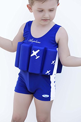 Image of Toddler Kids One-Piece Float Swimsuit with Adjustable Buoyancy UPF 50+ Sun Protection for Beach Pool Boys Girls