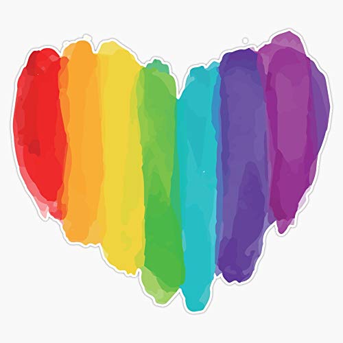 Lgbtq Watercolor Love Heart Vinyl Waterproof Sticker Decal Car Laptop Wall Window Bumper Sticker 5" #TOP1