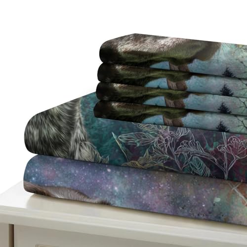Parure de lit empreinte de patte de chien 260x220cm microfibre - 7