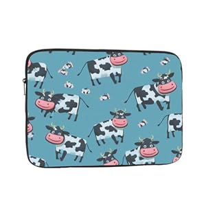Wasserabweisende Laptop-Hülle Kuh – schlanke und tragbare stoßfeste Schutzhülle für 10 Zoll, 12 Zoll, 13 Zoll, 15 Zoll, 17 Zoll Laptops
