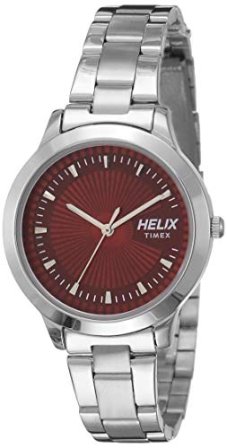 TIMEX Helix Stainless Steel Analog Mens Watch (Tw022Hl05) (Red Dial Silver Colored Strap) (B00T41W0EK) Amazon Price History, Amazon Price Tracker