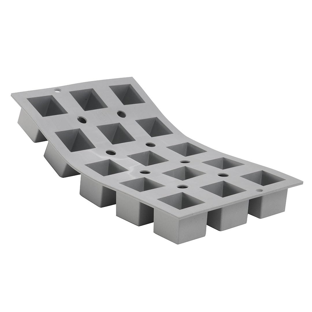 De Buyer - Plaque de 15 Cubes ELASTOMOULE en mousse de silicone - 30 x 17,​6 cm, portion 3,​5 x 3,​5 cm -