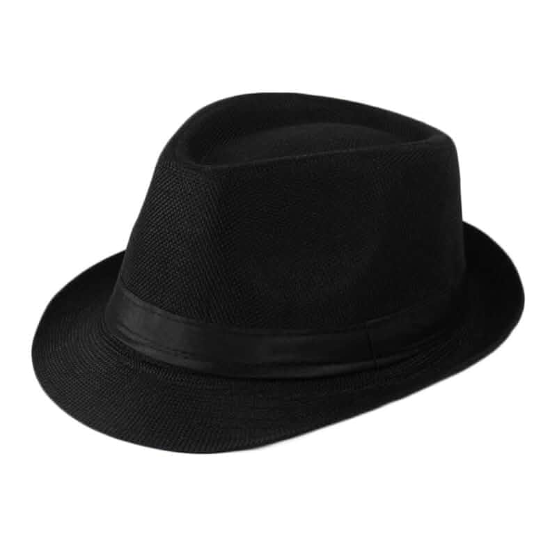 Cuban Fedora Sun Hats Men with Adjustable Strap, Short Brim 1920s Unisex Party Costume Hats