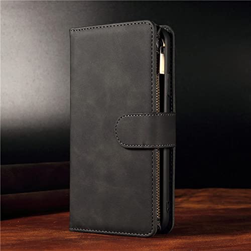 Coque en cuir premium pour iPhone 13 Mini avec porte-monnaie à glissière chic