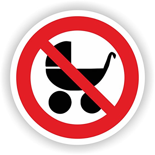Preisvergleich Produktbild Kinderwagen hier abstellen verboten / VER-09 / Sicherheitszeichen / Piktogramme / DIN EN ISO 7010 (10cm)