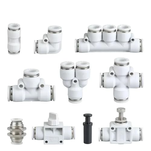 Conector de aire neumático HVFF 16mm para conectar mangueras y regular el flujo del compresor