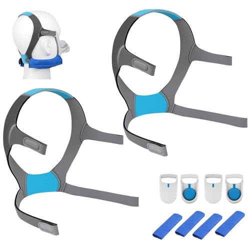 YBWM 2Pack N20 Headgear Compatible with AirFit N20 / AirTouch N20 Nasal Mask Premium Soft Replacement AirFit N20 Headgear for Long-Term Wear with Clips and Strap Covers