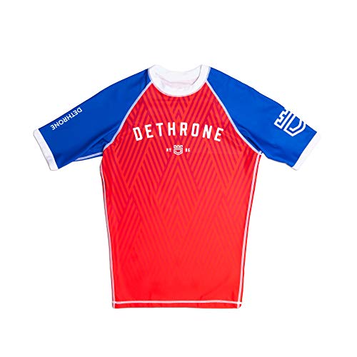 Dethrone Men's Logo Rash Guard - Red - L