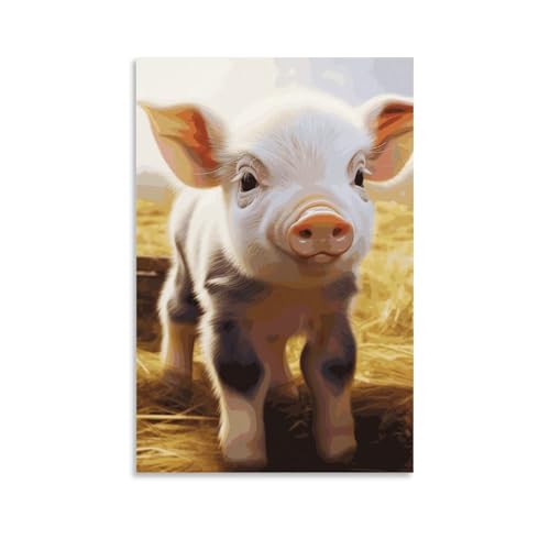 Toile animal de la ferme pour habiller un mur vide avec un tableau moderne