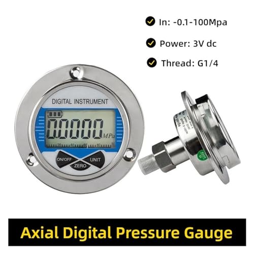 Manomètre de pression 0-0.4Mpa avec connecteur axial G 1/4 mâle pour circuit d'eau - 3