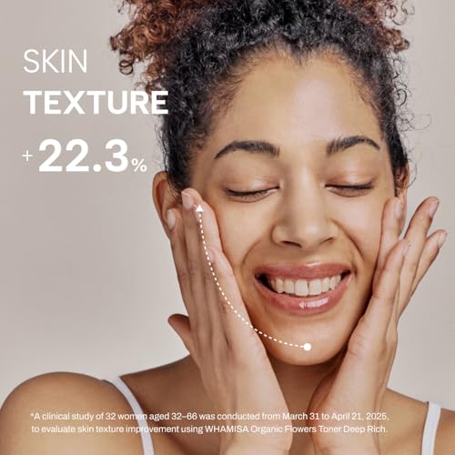 Whamisa Organic Fermented Flower Deep Rich Toner, 97.4% Organic, Facial Toner, Essence, Damask Rose Flower Oil, Waterless Formula, Postbiotics, Hydrating, Moisturizing (200ml) - Image 5