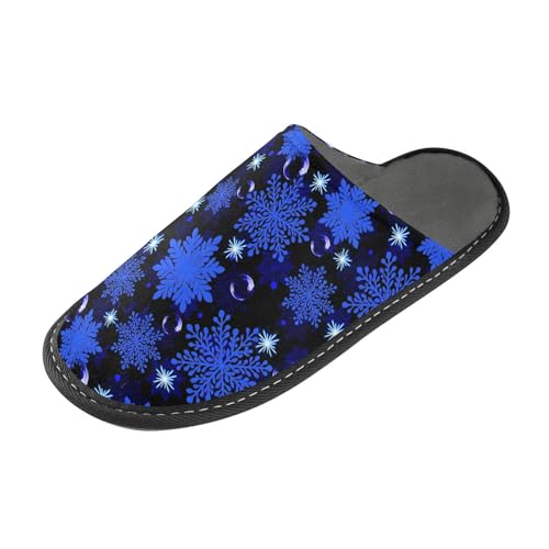 Slippers for Women Snowflakes Bubbles Glitter Pattern Soft Winter Warm Shoes Indoor Outdoor Non-Slip House Travel Slippers2