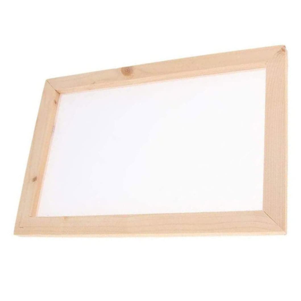 Wedhapy Wooden Paper Making Mesh Frame Mould Screen Deckle Tools For Diy Crafting Papermaking Printing 20X30cm Papermaking Screenwooden Paper Making Frame Deckle