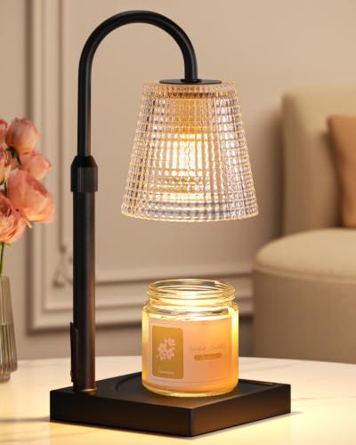 Image of Black Candle Warmer Lamp with Timer, House Warming Gifts New Home Decor