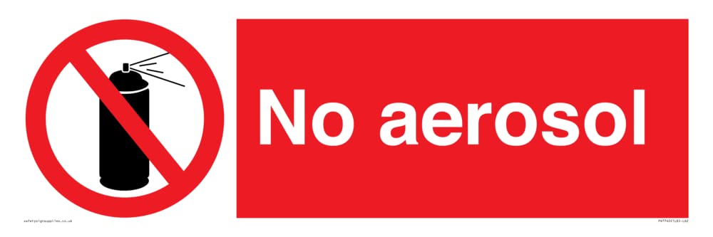No aerosol Sign - 600x200mm - L62