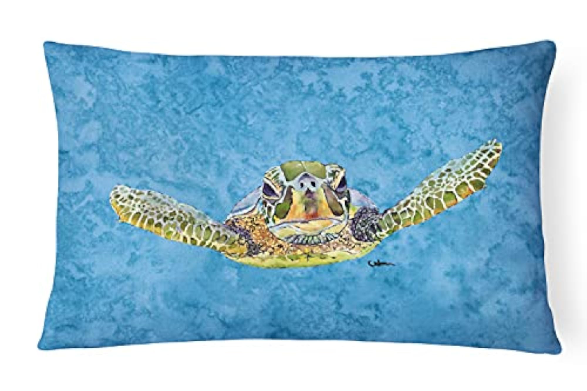 Turtle Canvas Fabric Decorative Pillow, Large Multicolor