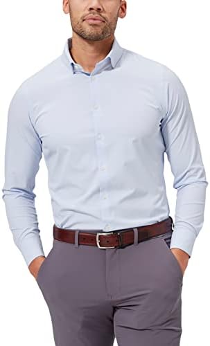 Mizzen+Main Men's Performance Dress Shirt Trim Fit - Machine Wash...