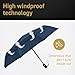 Windproof Travel Umbrellas for Rain - Lightweight, Strong, Compact with & Easy Auto Open/Close Button for Single Hand Use - Double Vented Canopy for Men & Women