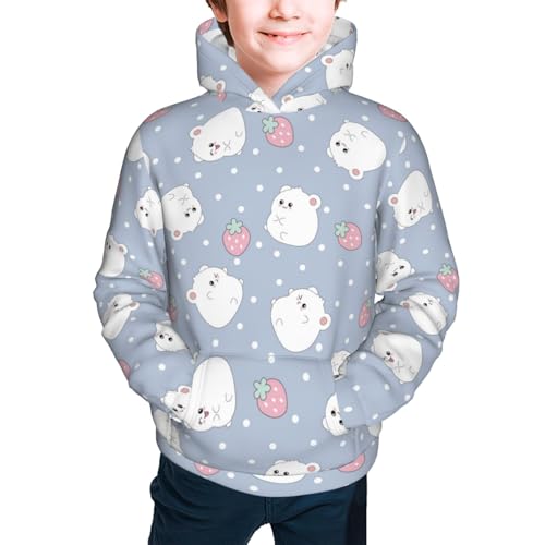 Cute Hamster Kid Hoodies Boys Sweatshirts Girls Pullover with Pocket3