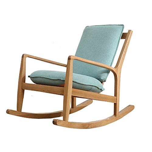 HLW Sports Garden Terrace Living Room Lawn Lounge Chair Recliner Chair Rocking Design Recliner Chair Ergonomic Design Armrests (Color : Blue, Size : 100x62x87.5cm)