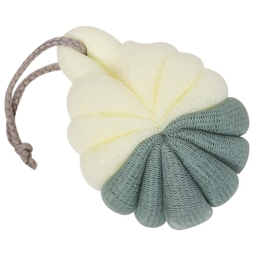 LOPUNER Éponge de Bain Douce en Polyéthylène Corde Suspendre, Mousse Abondante et Rinçage Facile Gommage Corporel à Domicile Couleur Aléatoire