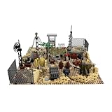 General Jim's Battle Scene Military Base Building Blocks Fort Set - 399 Pieces Historical Building Block Model Set | Includes Vehicles, Forts and Soldiers