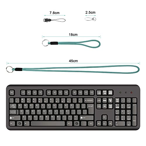 Vicloon Key Chain, 2 Stücke Schlüsselband Set, Kurz und Lang,Schlüsselband lang als Schlüsselanhänger und Sicherheitsverschluss für Ausweis,Handy(Minzgrün)