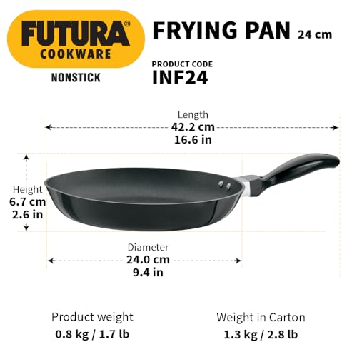 Image of Hawkins Futura 26 cm Frying Pan, Non Stick Fry Pan, Induction Frying Pan, Black (INF26)