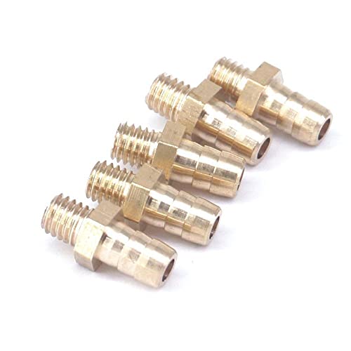 LOT 5 Hose Barb I/D 5mm x M5 Metric Male Thread Brass Coupler Splicer Connector Fitting for Fuel Gas Water