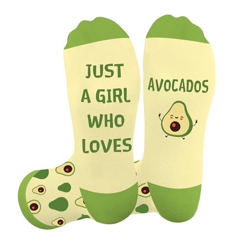 Dayofun Avocado Gifts for Women Avocado Socks - Funny Socks Fruit Gifts for Teen Girl Girlfriend Sisters Christmas Birthday Valentines Graduation Galentines Gift Stocking Stuffers for Girls