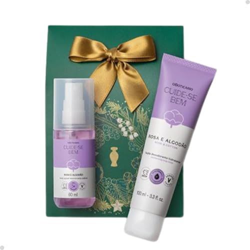 O Kit Cuide-se Bem Rosa e Algodão 2 itens