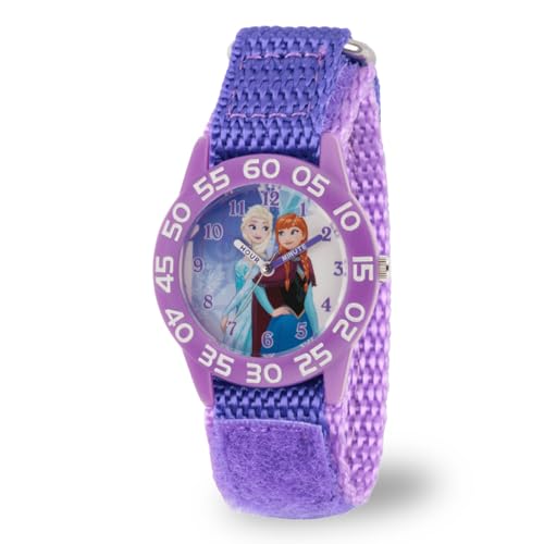 Frozen Watch Elsa and Anna for Kids 3-5 - Girls Frozen Watch with Purple Bezel - 3D Plastic Strap - Elsa & Anna Watches for Girls - Fun Toys Kids - 3-5 Years Old