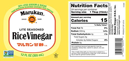 Marukan Lite Seasoned Rice Vinegar Dressing, 12 Ounce Glass Bottle (Pack Of 1) #TOP1