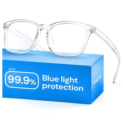 Transparent, Clear Blue Light Glasses for Computer & Gaming - Anti UV Ray Lenses, Scratch-Resistant & Comfort Fit