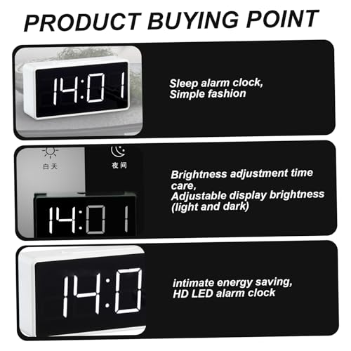 Reloj digital LED para ver la hora sin gafas despertador con brillo tenue y repeticion de alarma 5