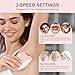 Epilator for Women, 2 Speed Rechargeable Electric Lady Shaver with 32 Tweezers & LED Light, Waterproof Epilator for Face, Legs, Arms, Armpits and Bikini