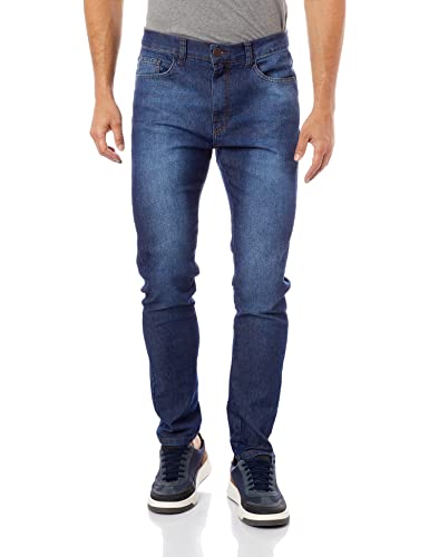 Calça Jeans Skinny Basic Masc, Polo Wear, Jeans Escuro, 48